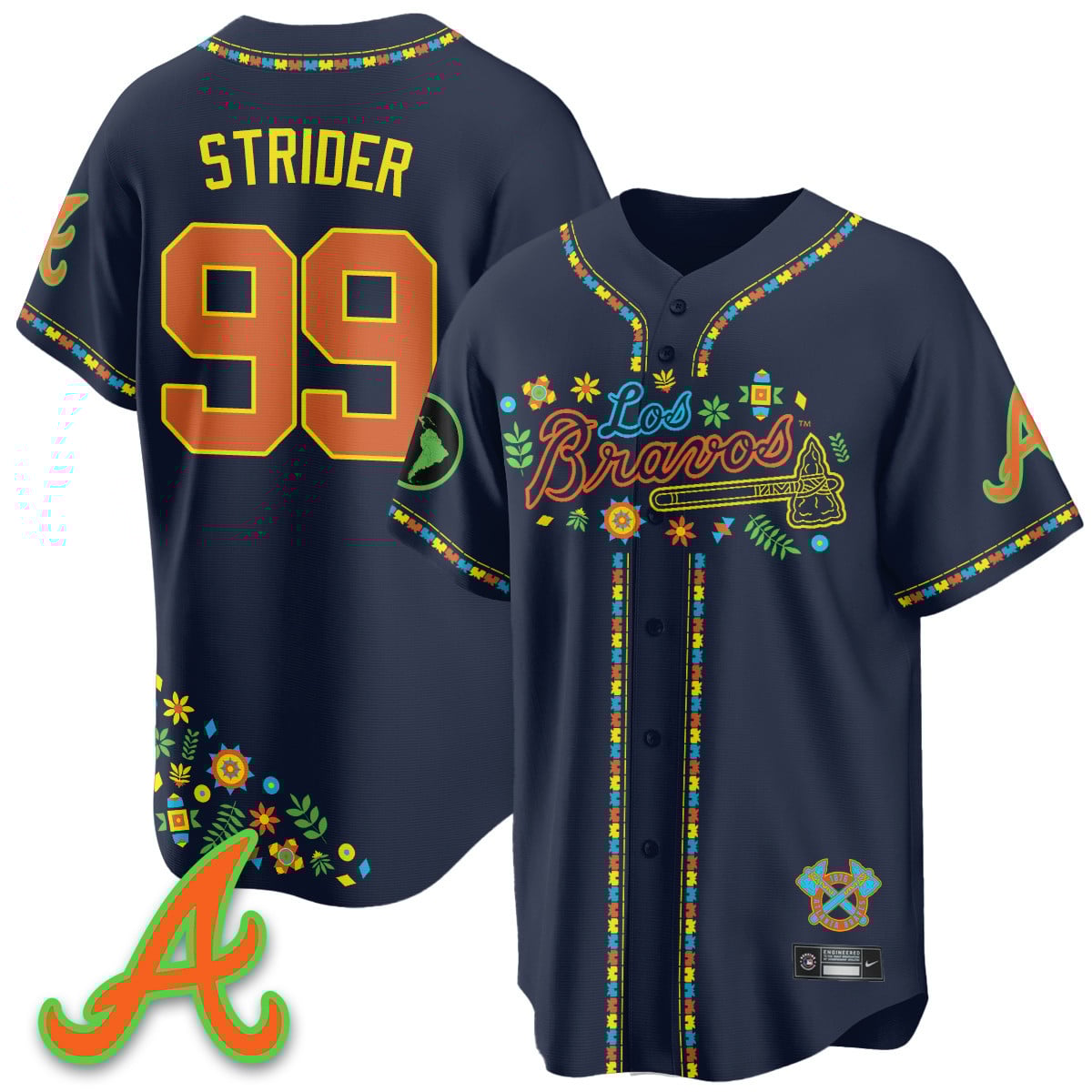 Atlanta Braves 2025 "Los Bravos" Jersey - All Stitched