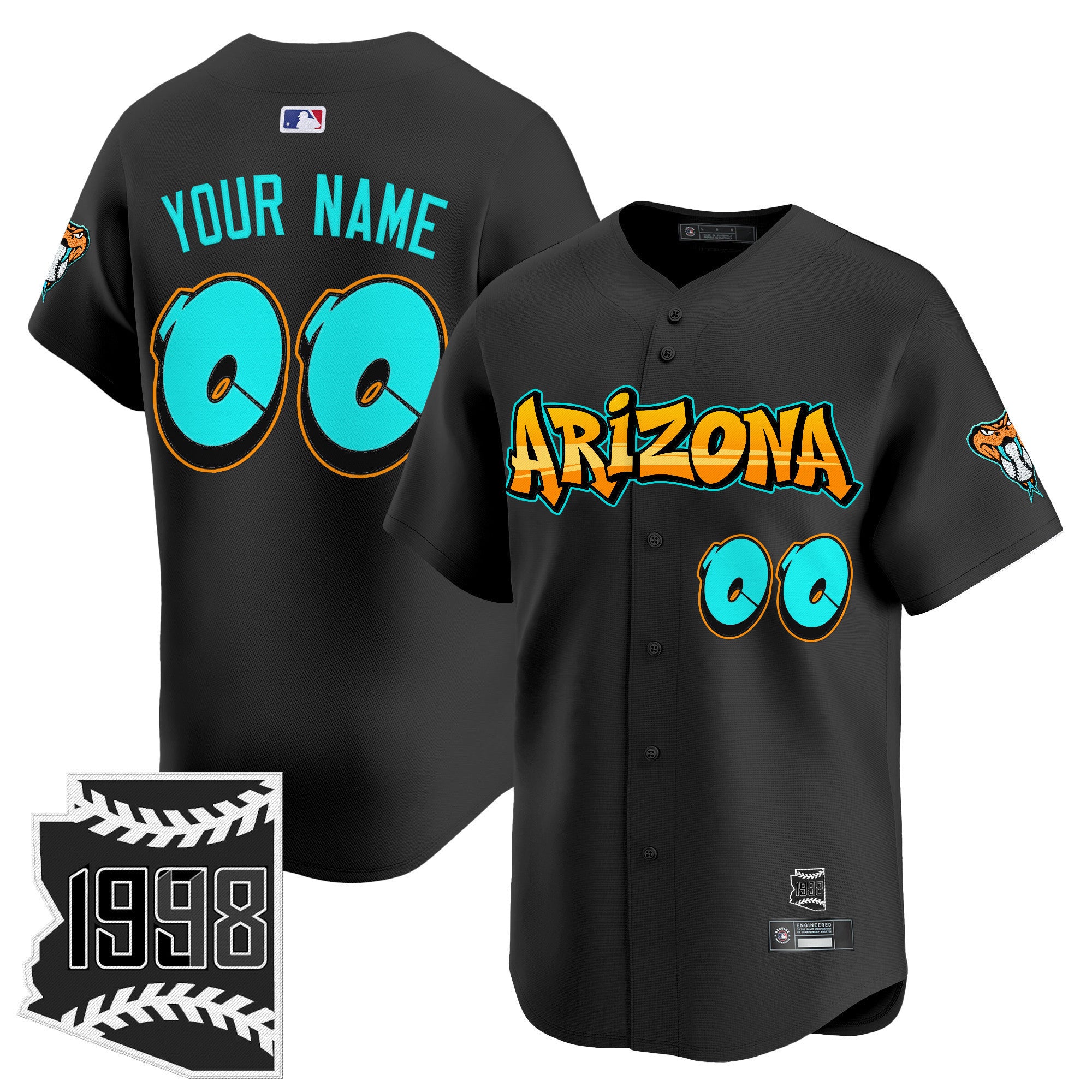 Arizona Diamondbacks 'Graffiti Desert Ink Edition' Vapor Premier Limited Custom Jersey - All Stitched