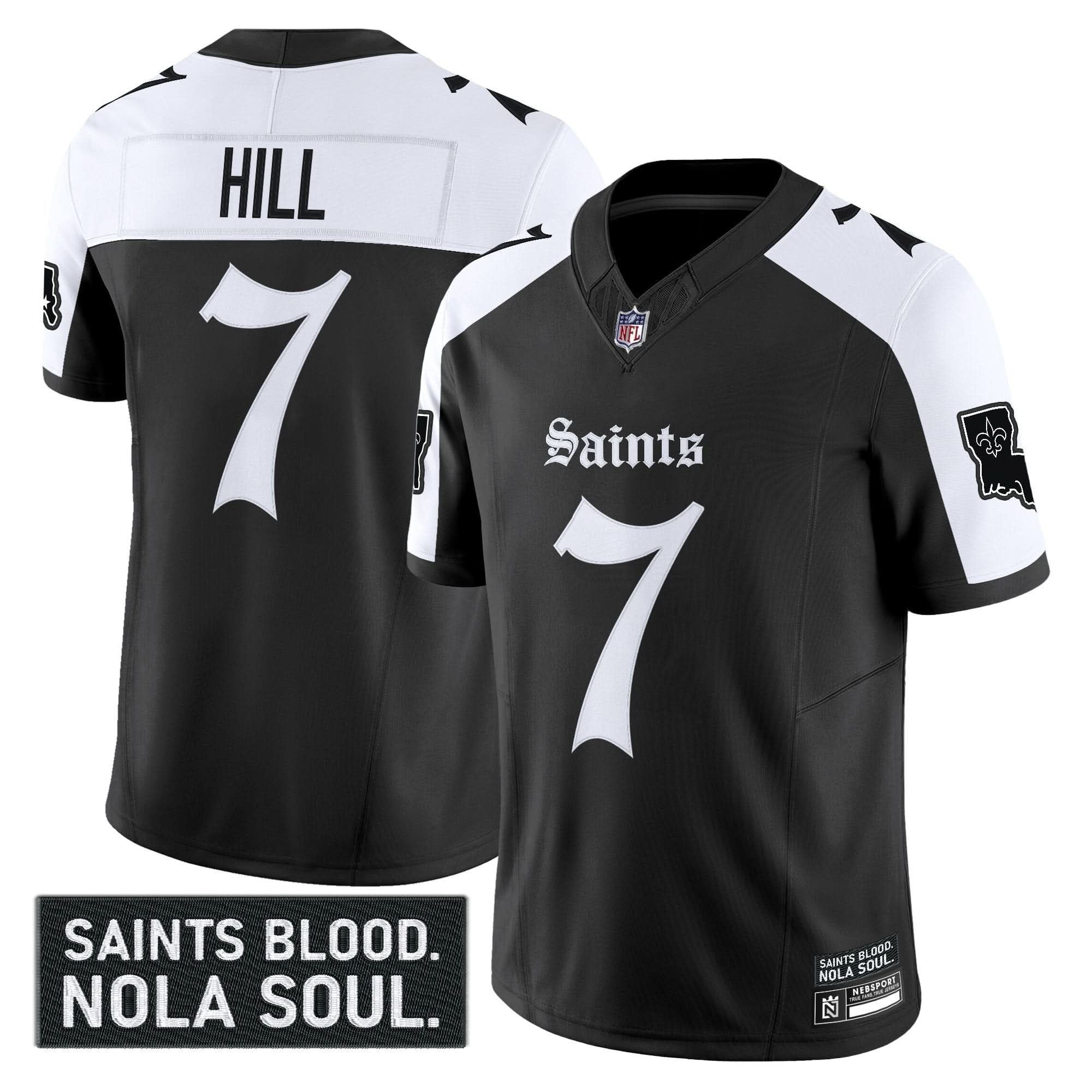 New Orleans Saints 'Gothic Vieux CarrÃ© Edition' Vapor Jersey - All Stitched